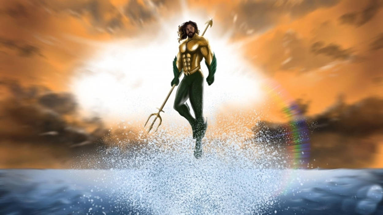 Aquaman Over The Sea Movie Wallpaper