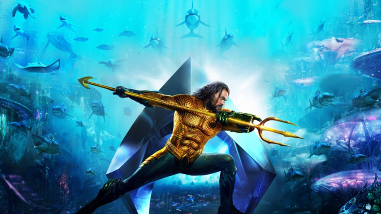 Aquaman With Trident Movie Wallpaper