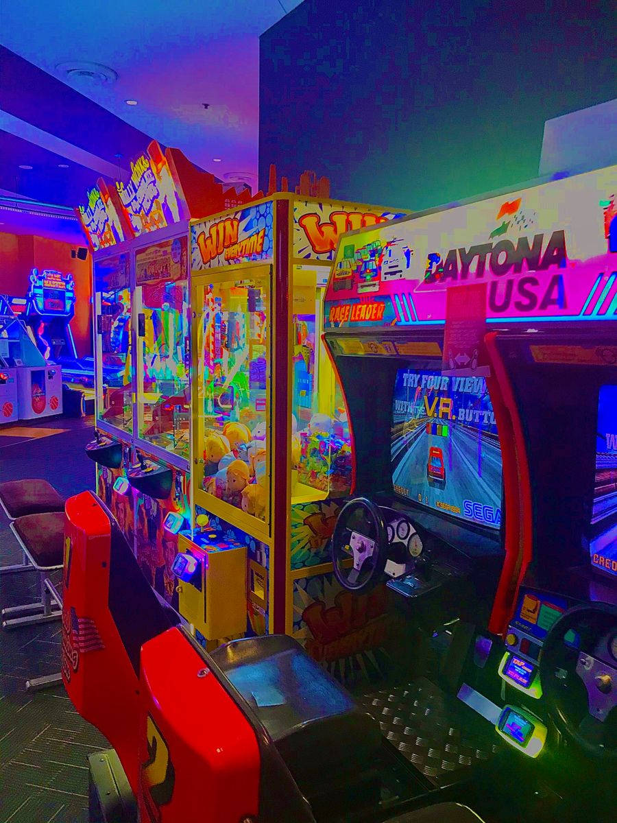 Arcade Aesthetic Digital Art Wallpaper