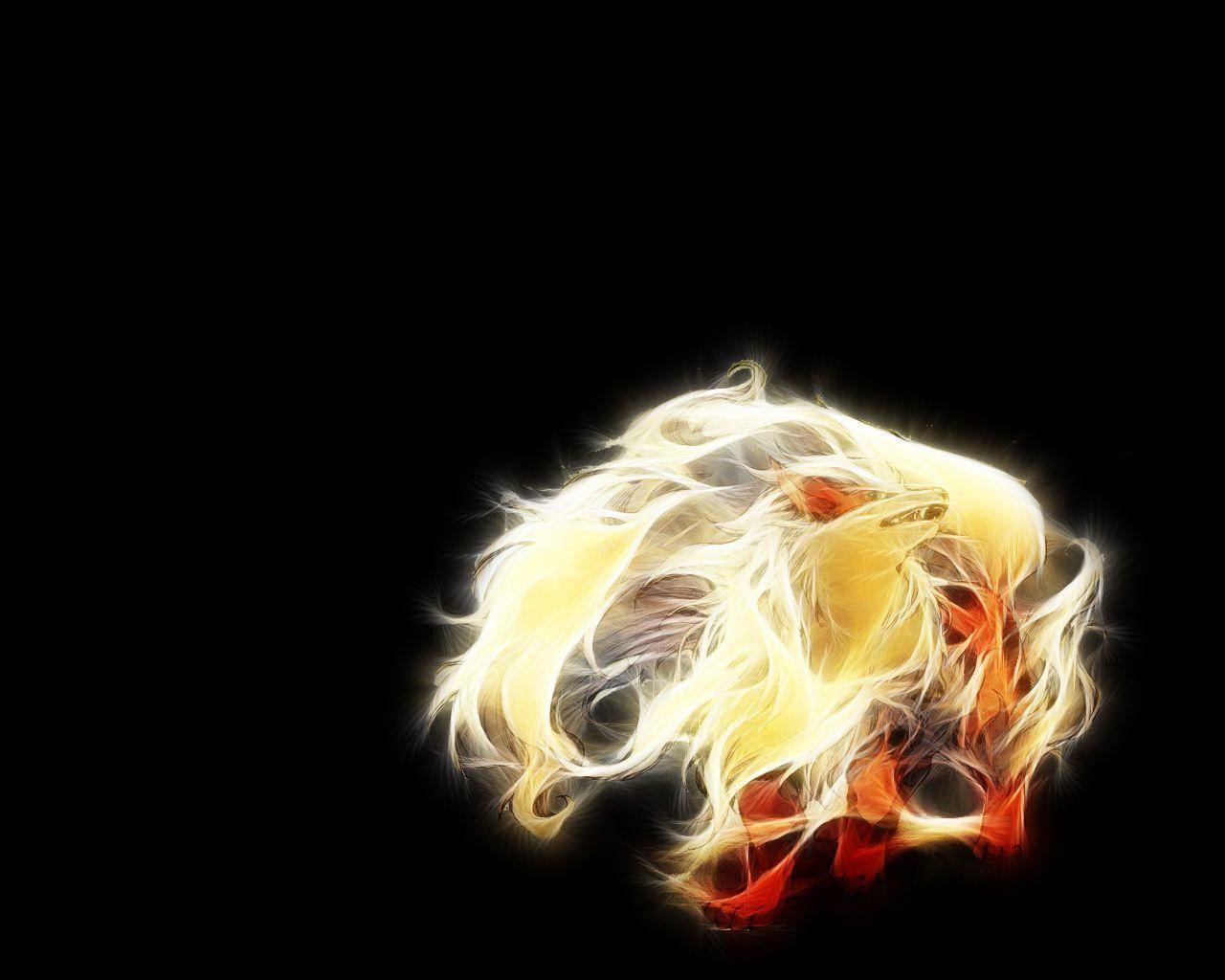 Arcanine Glowing Mane Lines Wallpaper