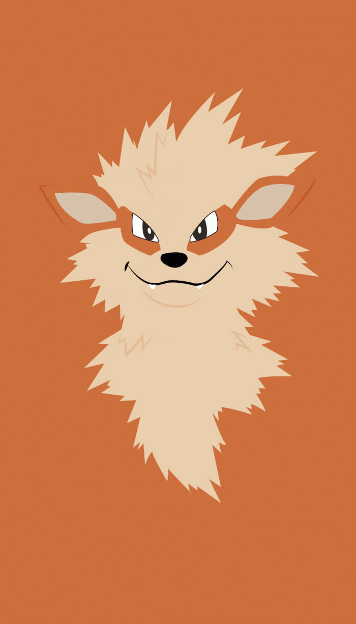 Arcanine Phone Head Mane Orange Wallpaper