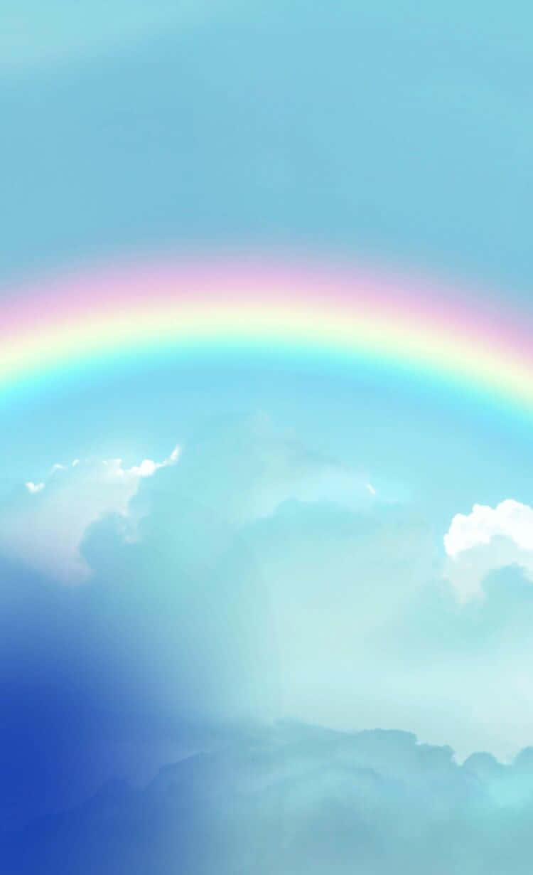 Arch Of Cute Rainbow Wallpaper