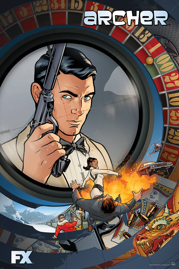 Archer Holding Gun Baccarat Poster Wallpaper