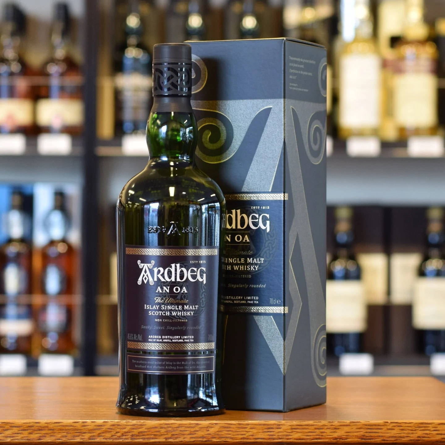 Ardbeg An Oa On Bar Whisky Collection Wallpaper