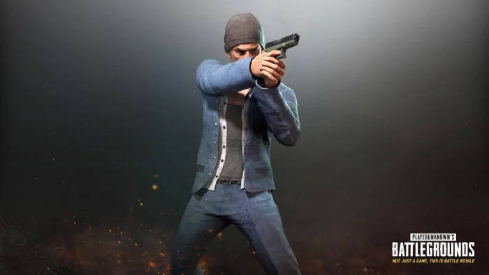 Armed Man With Gray Beanie Pubg Banner Wallpaper