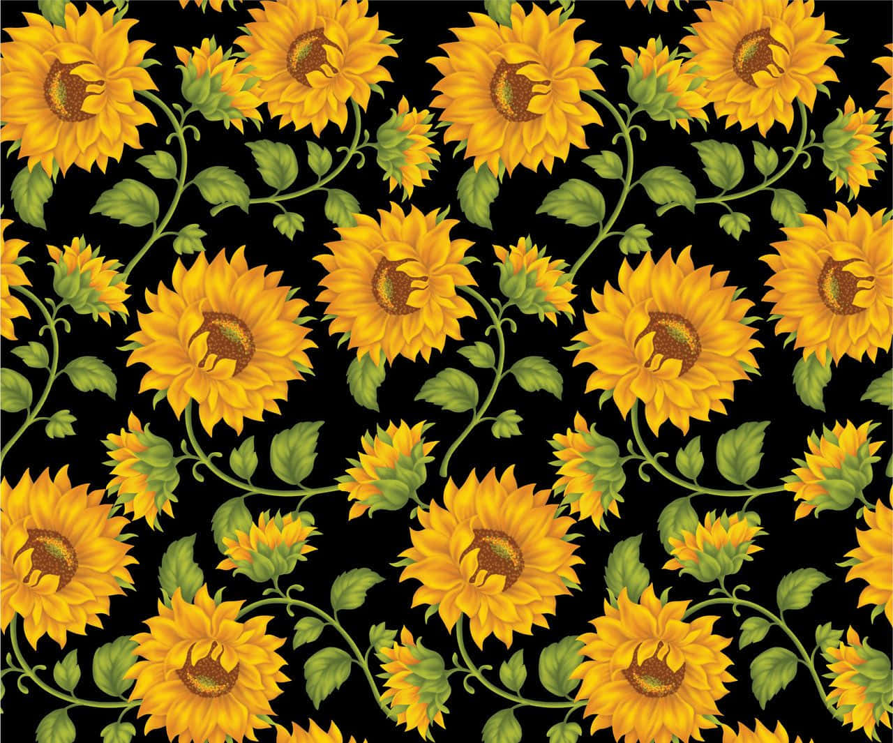 Art Pattern Sunflower Yellow Tumblr Aesthetic Wallpaper