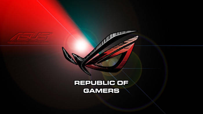 Artistic Asus Rog Logo With Diagonal Split Wallpaper