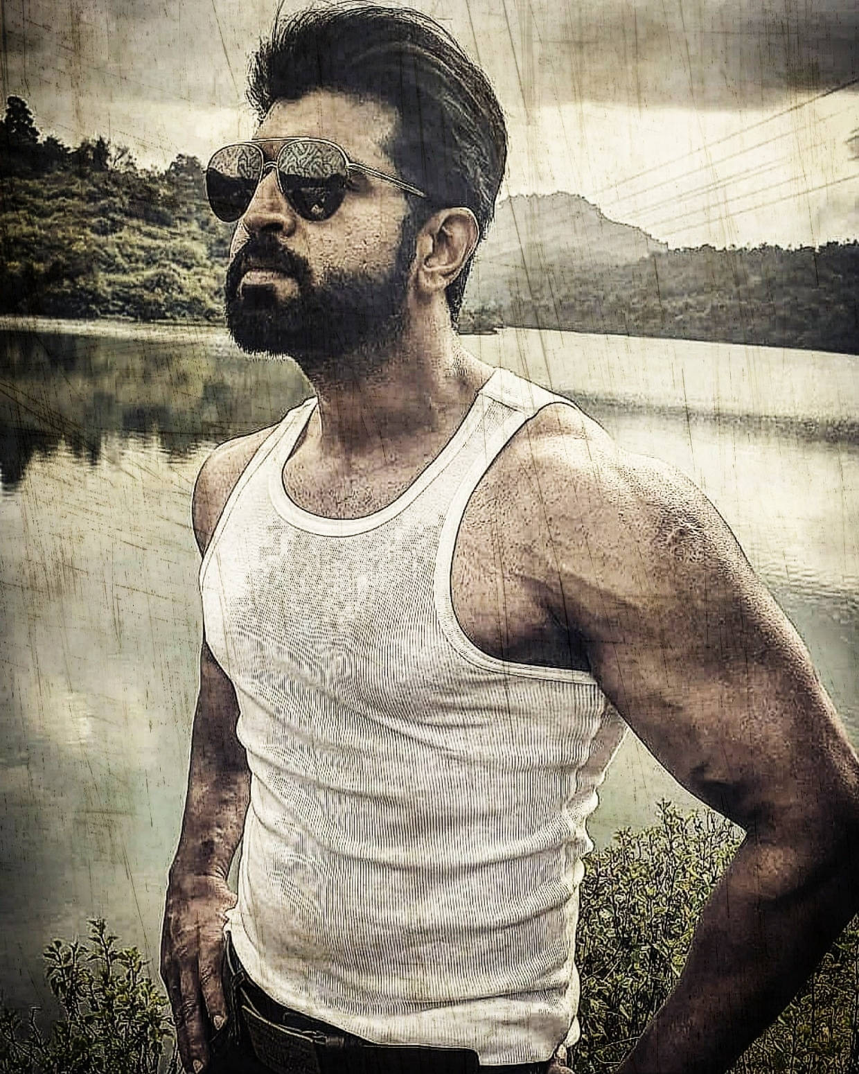 Arun Vijay's Intense Gaze Wallpaper