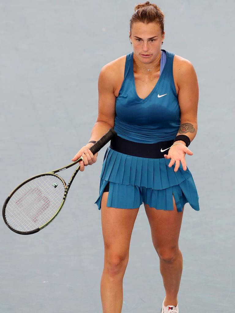 Aryna Sabalenka Wearing Blue Wallpaper