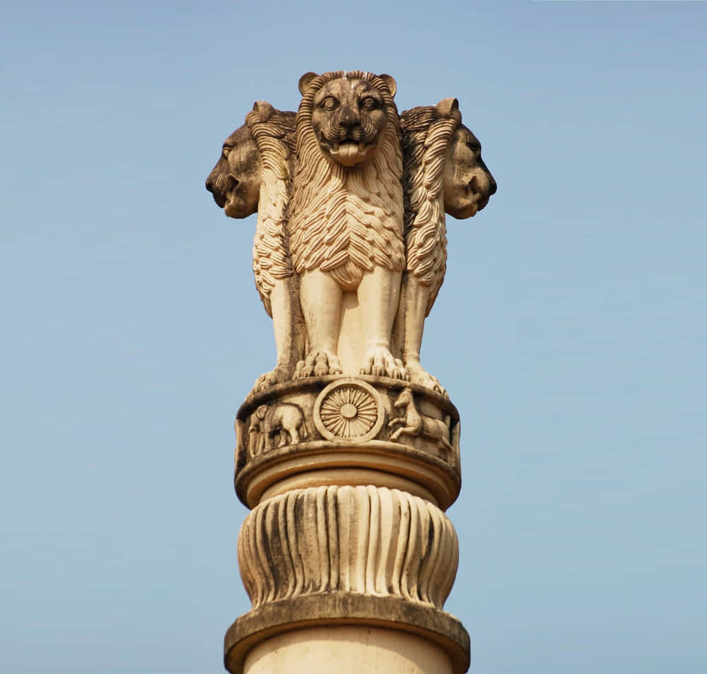 Ashoka Pillar Blue Sky Wallpaper