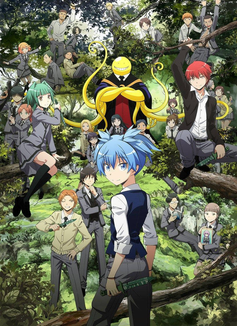 Assassination Classroom Cast In The Jungle Wallpaper