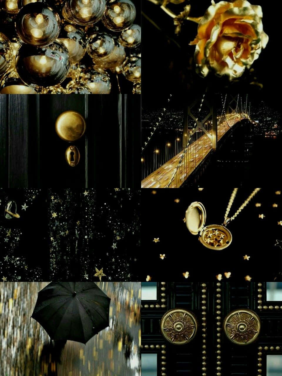 Assorted Black And Gold Aesthetic Wallpaper