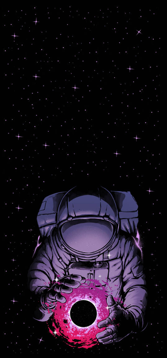 Astronaut Fingerprint Phone Wallpaper