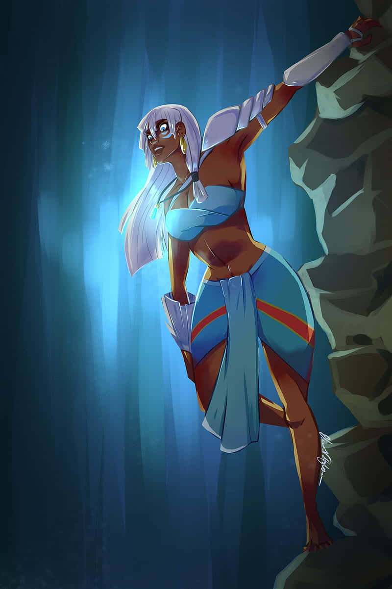 Atlantis The Lost Empire Princess Kida Climbing Wallpaper