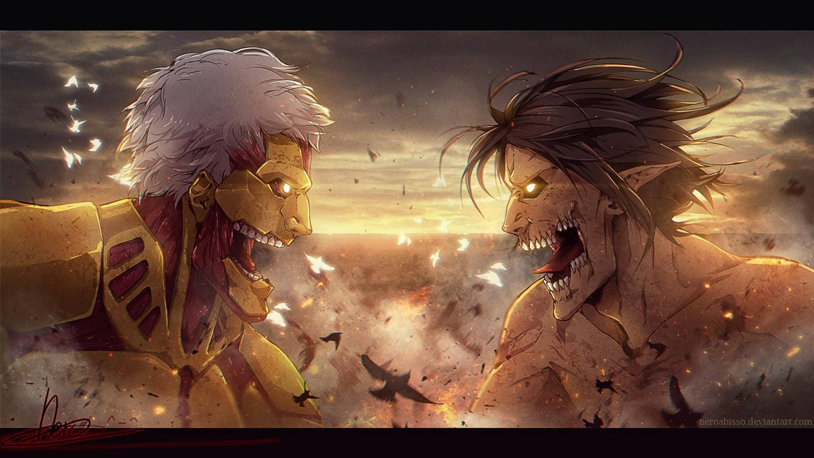 Attack On Titan - Adamantium Vs Shinobi Wallpaper