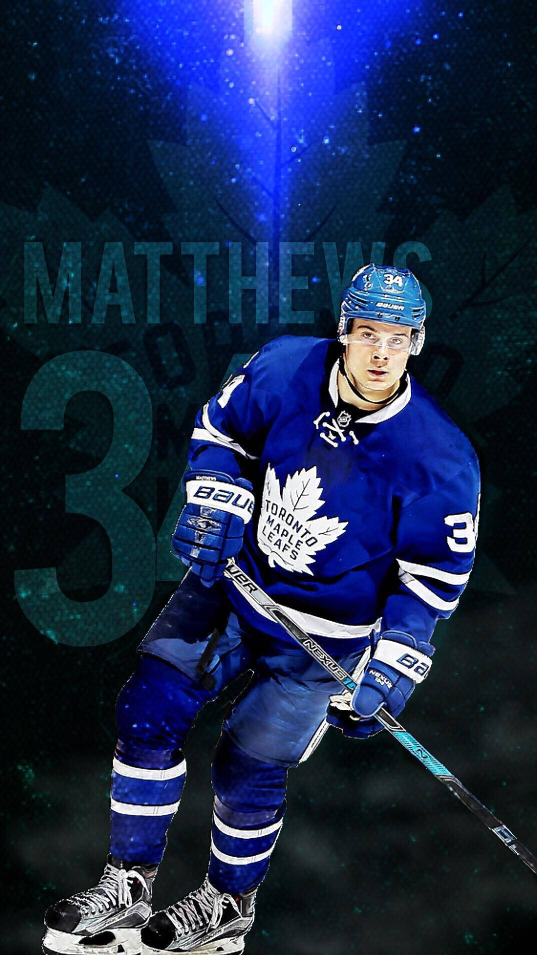 Auston Matthews Blue Light Wallpaper