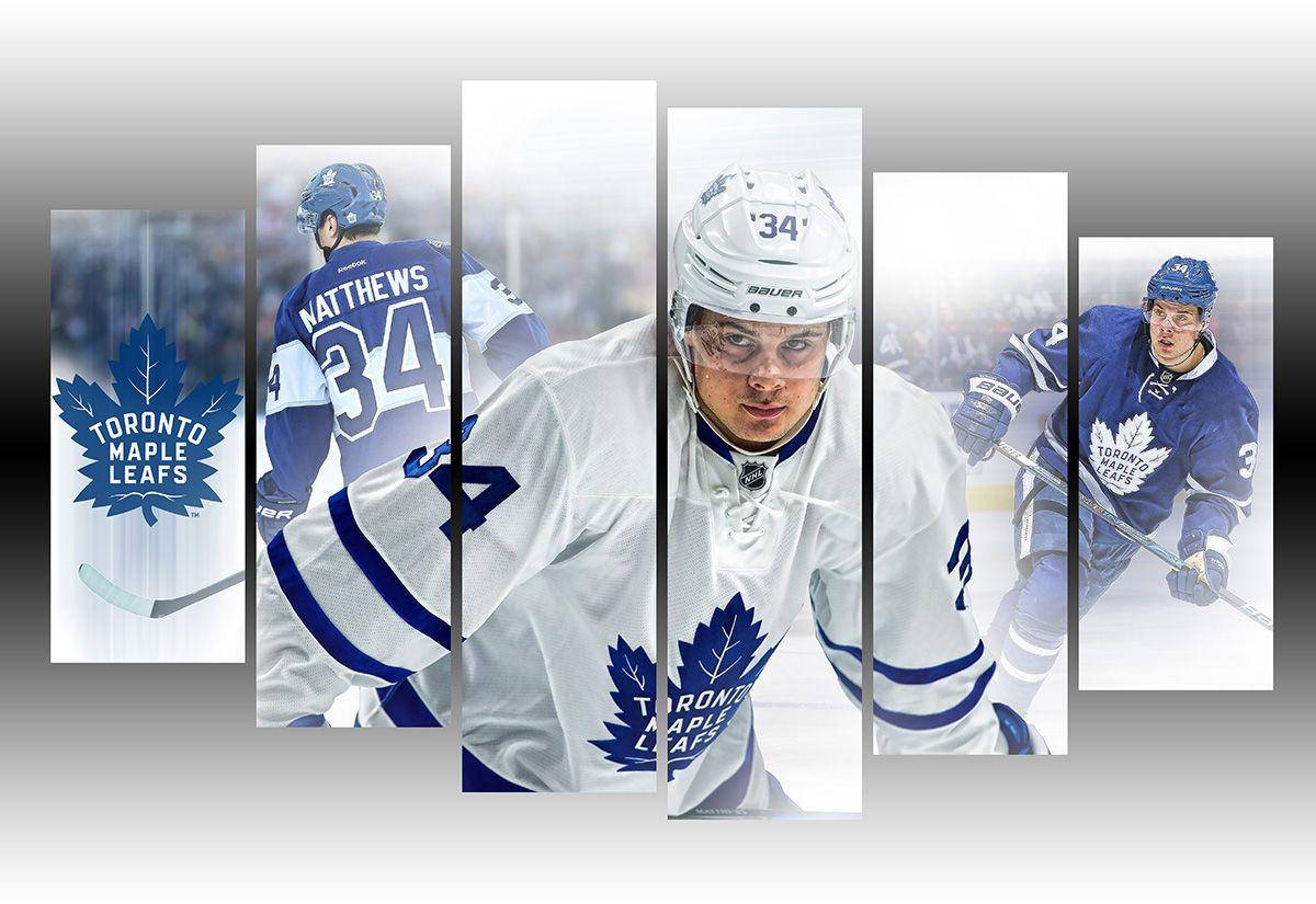 Auston Matthews Photo Collage Wallpaper