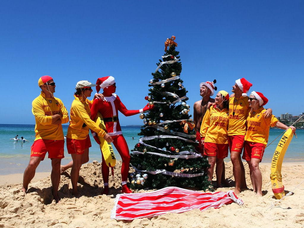 Australian Christmas Friends Wallpaper