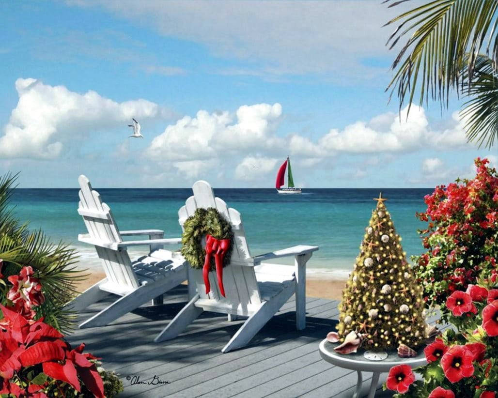 Australian Christmas Relaxing Beach Wallpaper