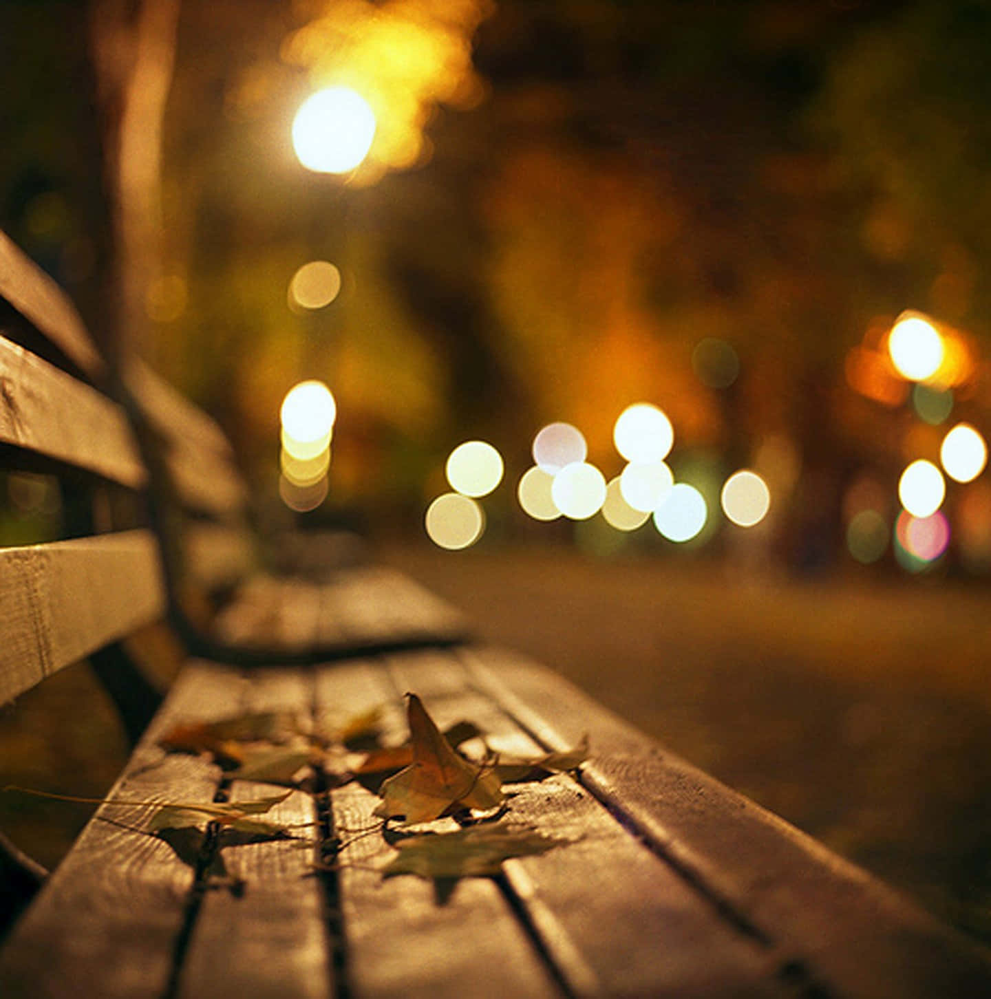 Autumn Street Light Wallpaper