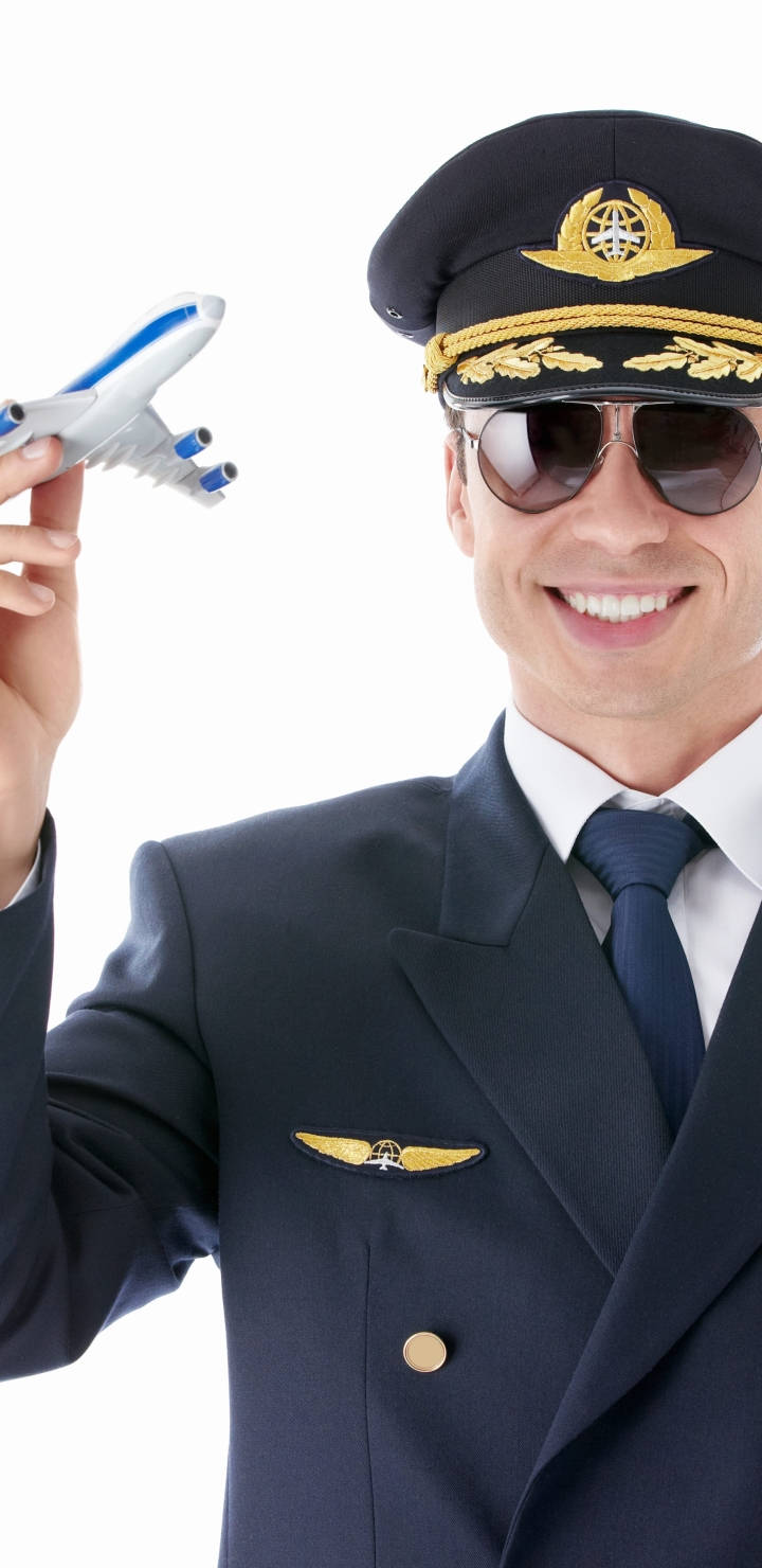 Aviator Holding Model Airplane Wallpaper