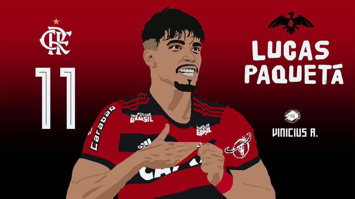 Awesome 2d Illustration Lucas Paquetá Wallpaper