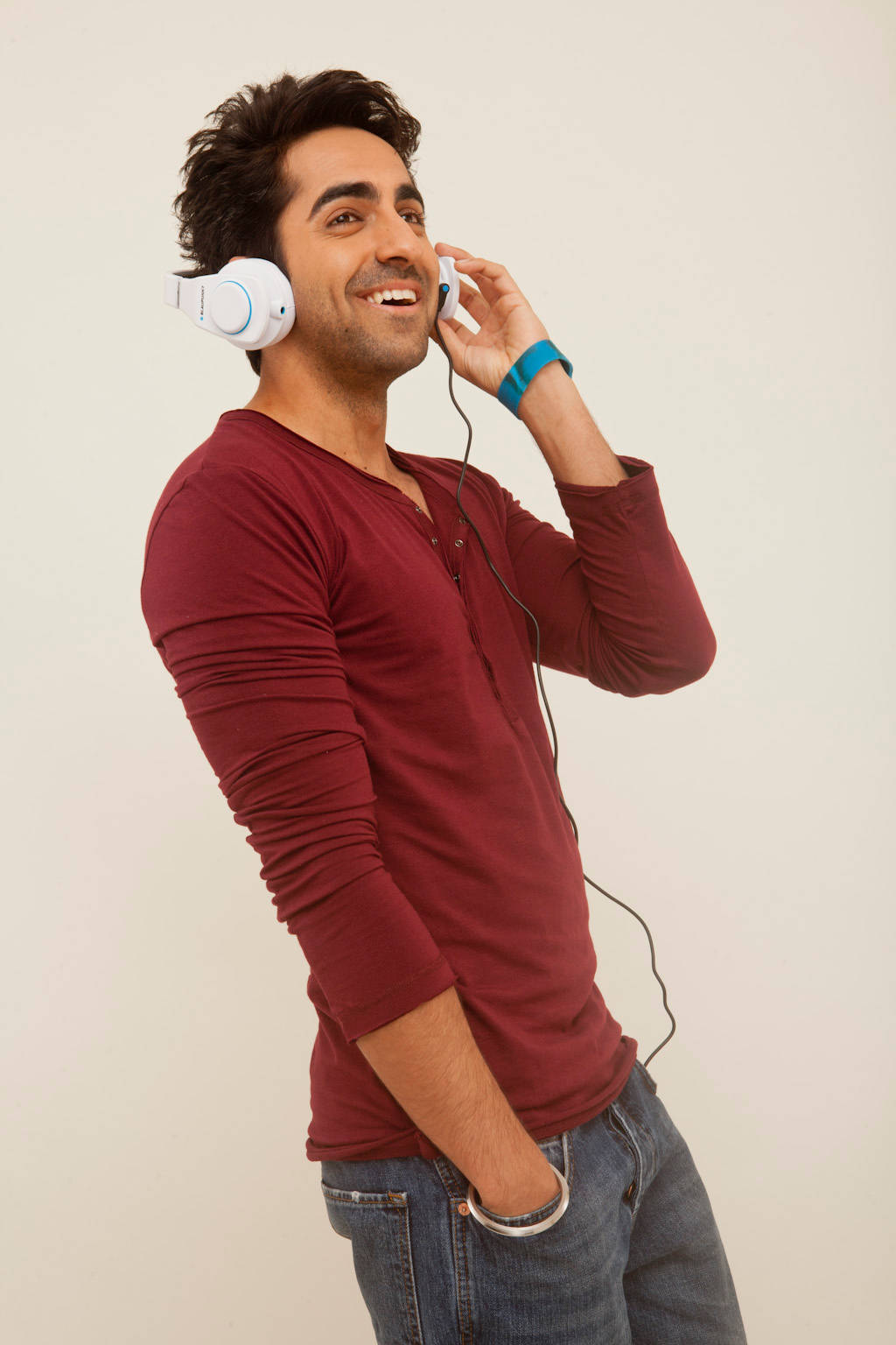 Ayushmann Khurrana In Red Top Wallpaper