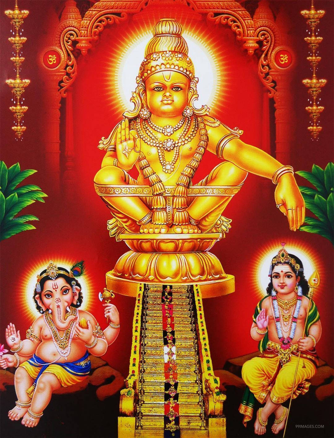 Ayyappan Shiva And Ganesha Wallpaper