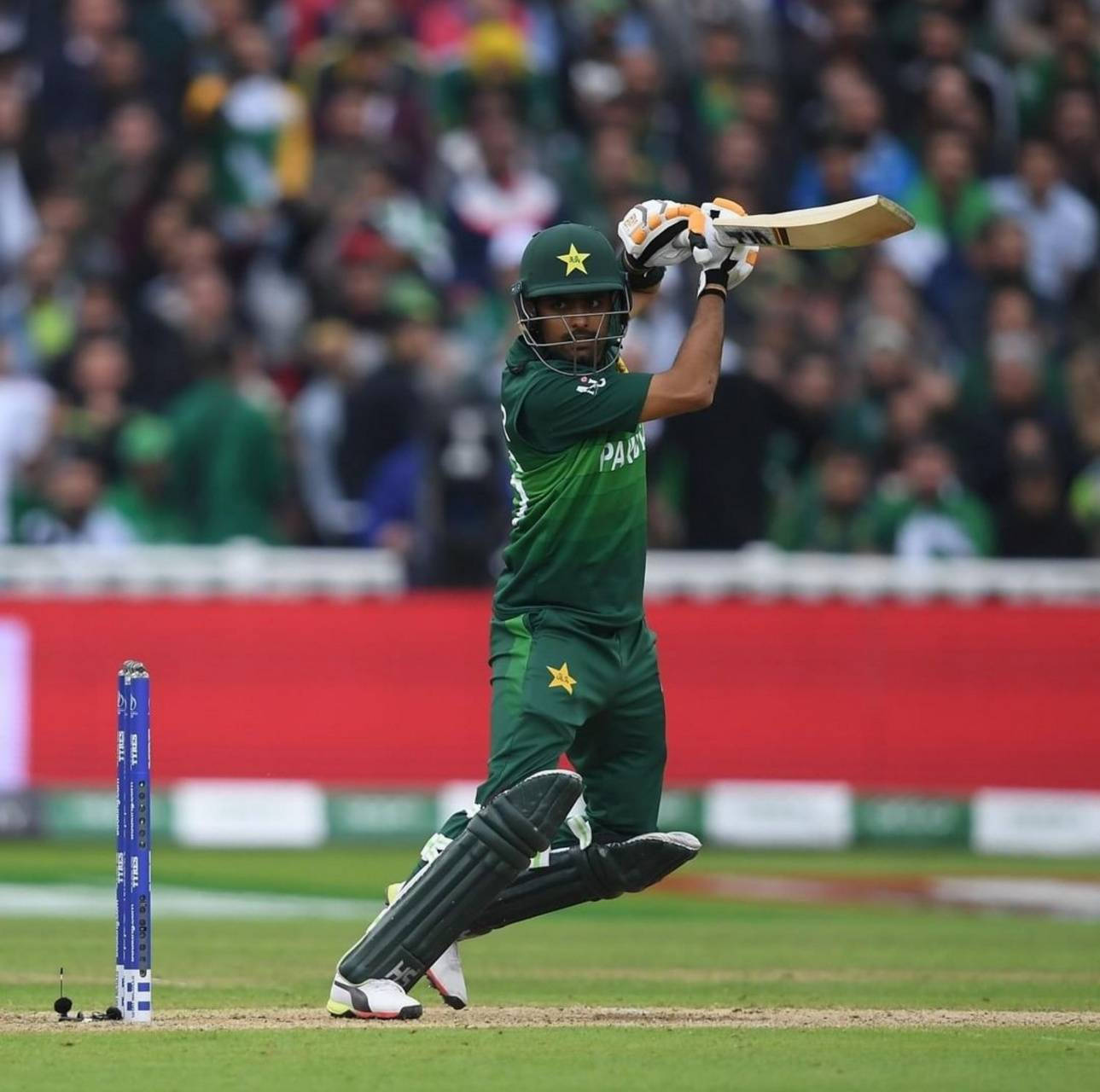 Babar Azam Swinging Hard Wallpaper