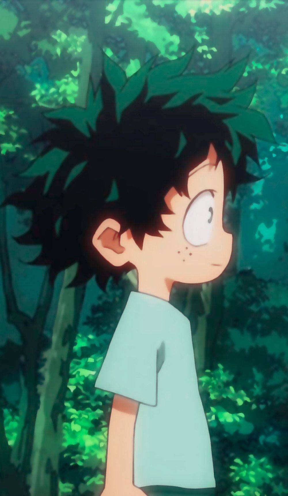 Baby Deku In Green Forest Wallpaper