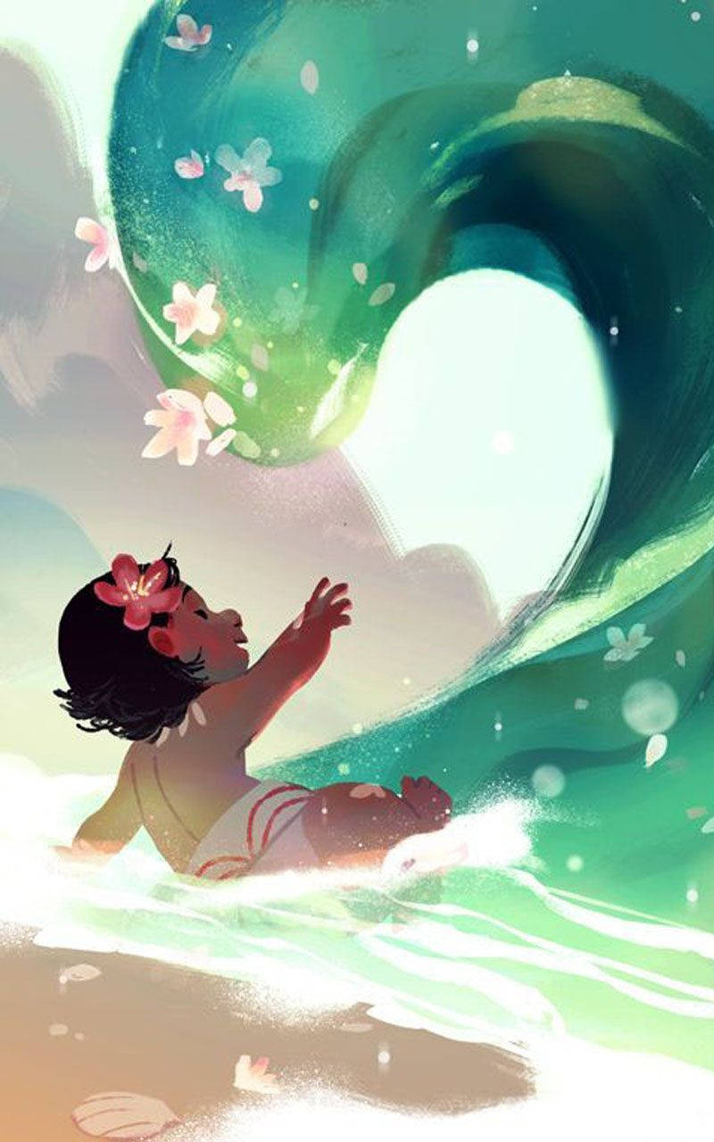 Baby Moana Concept Art Wallpaper