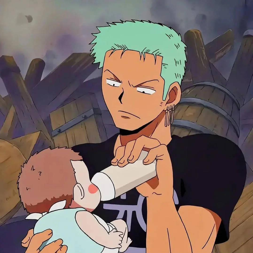 Babysitting Anime Roronoa Zoro Pfp Wallpaper