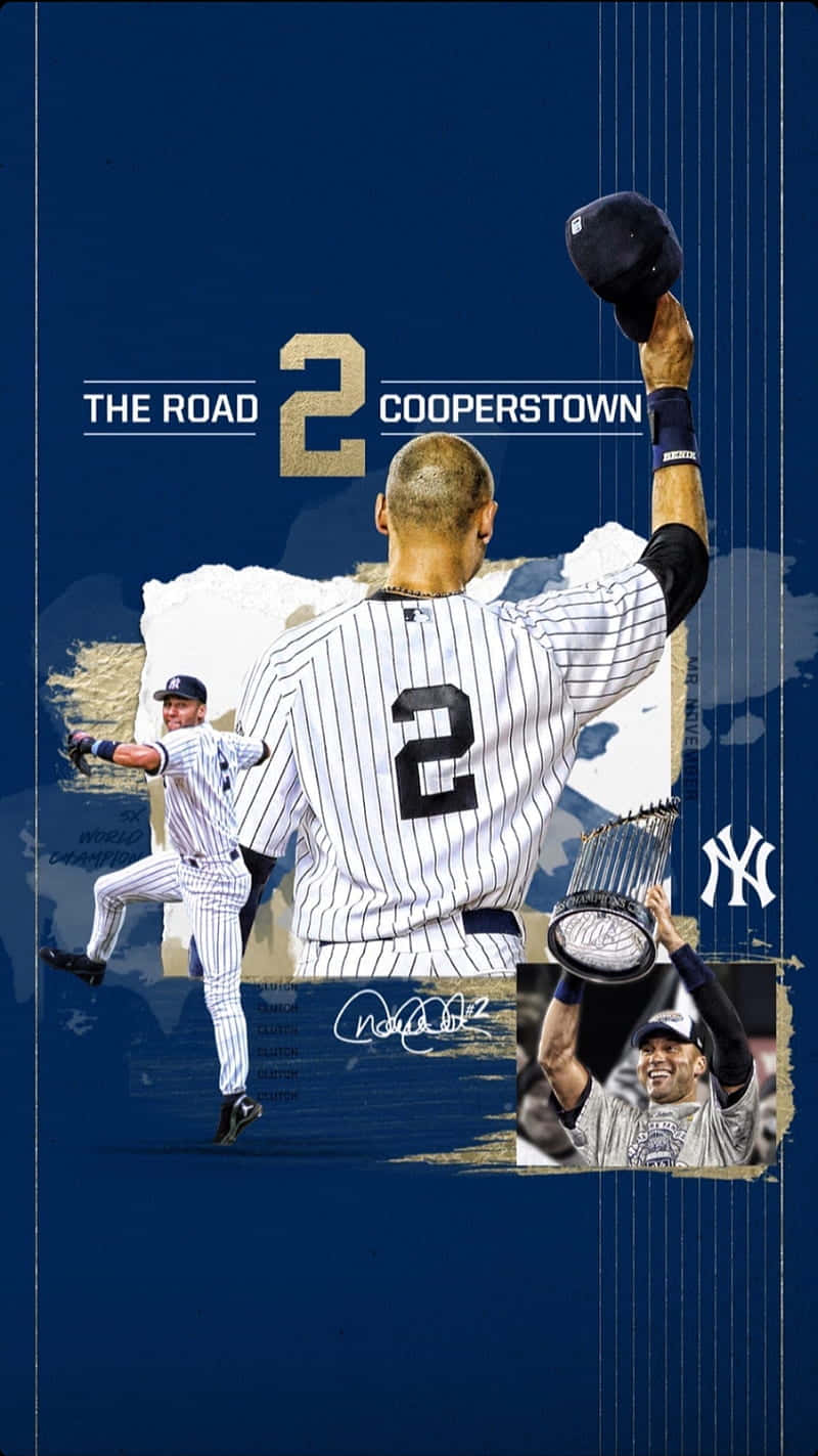 Background Showing Derek Jeter Posing Wallpaper