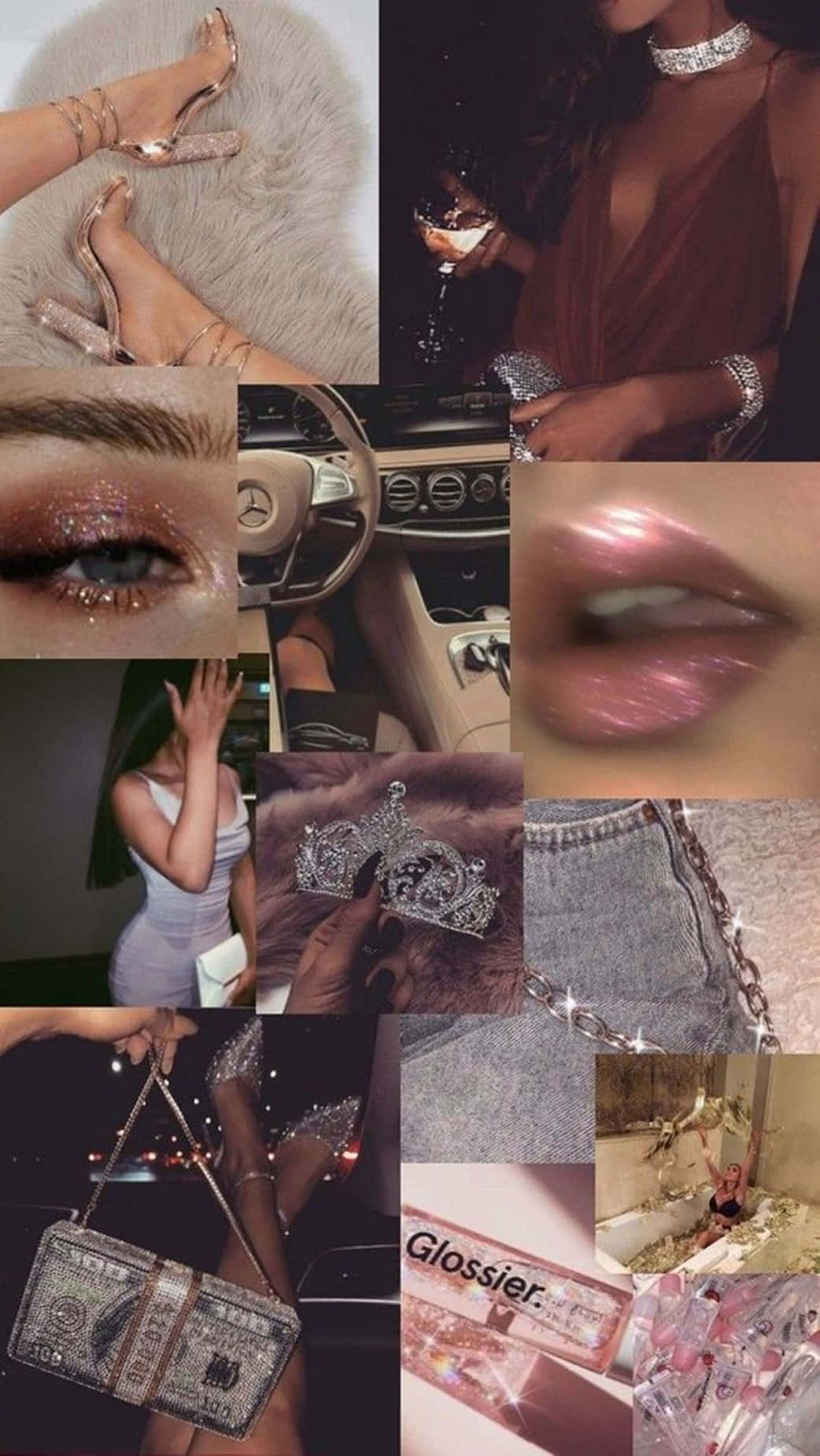 Baddie Girl Collage Wallpaper
