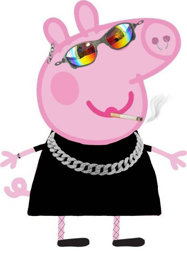 Baddie Peppa Pig Cigarette Wallpaper