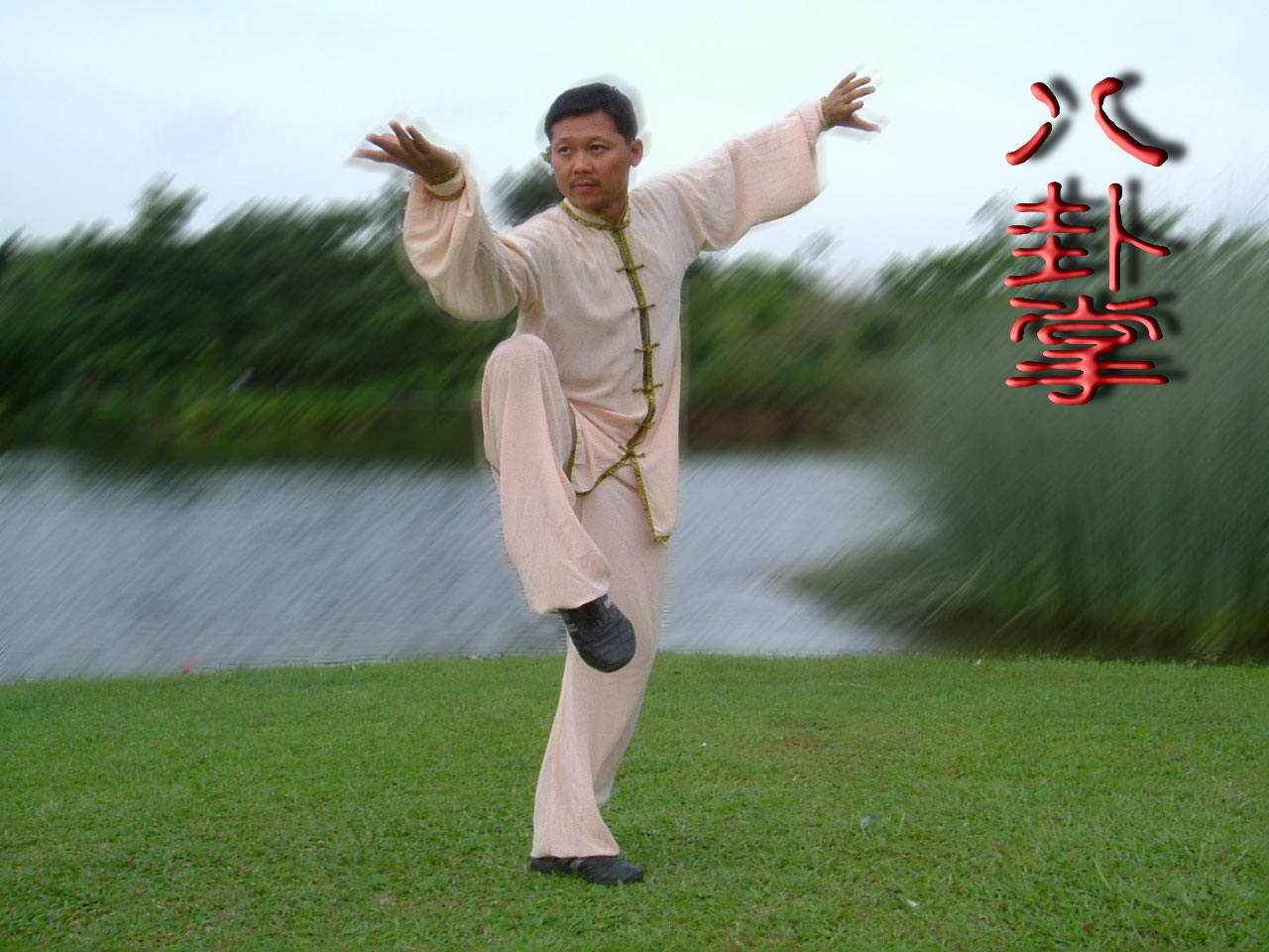 Bagua White Uniform Outdoors Wallpaper