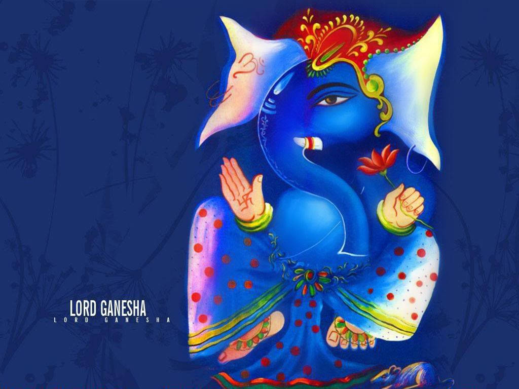 Bal Ganesh's Divine Blessings Wallpaper