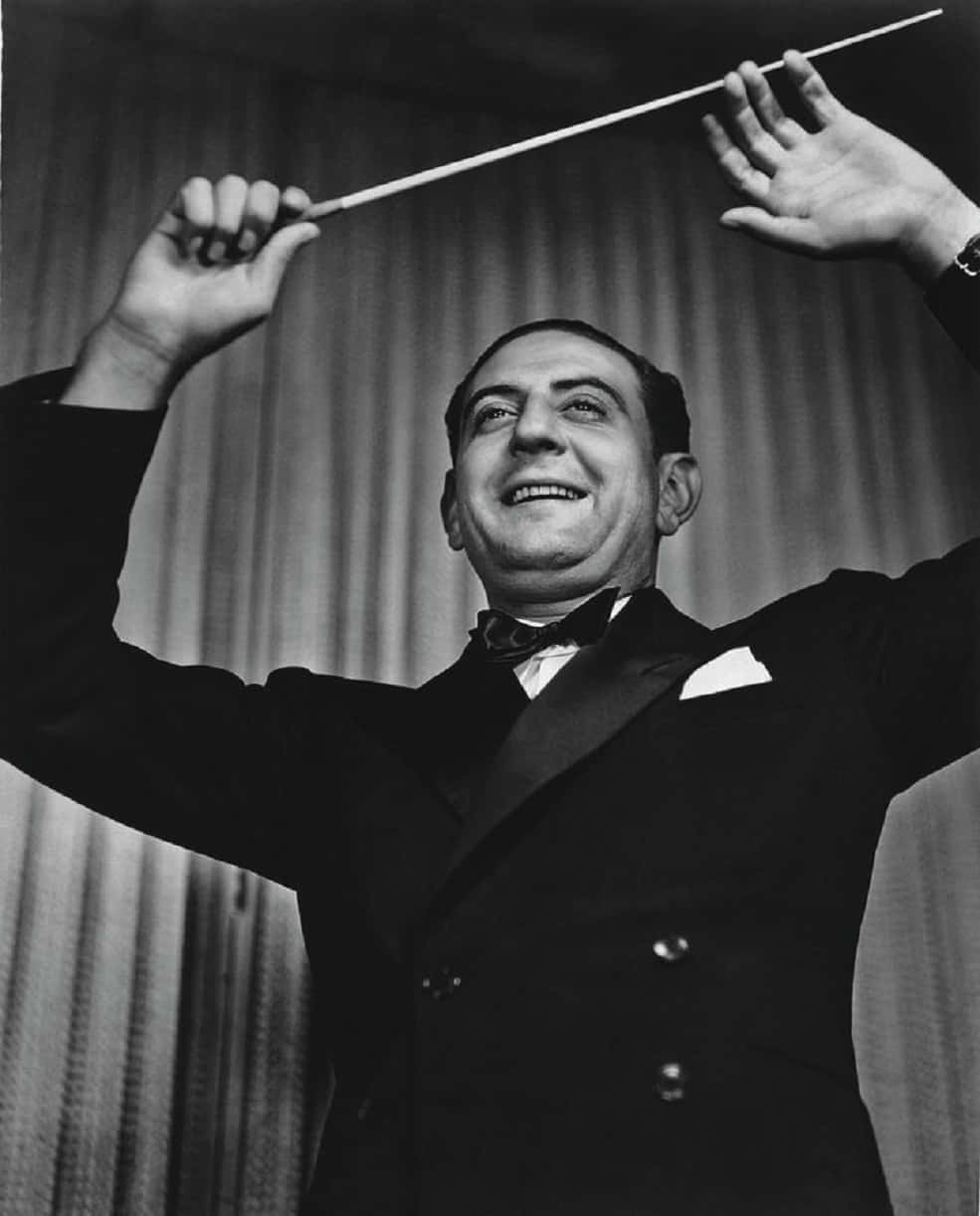 Bandleader Guy Lombardo Conducting Wallpaper