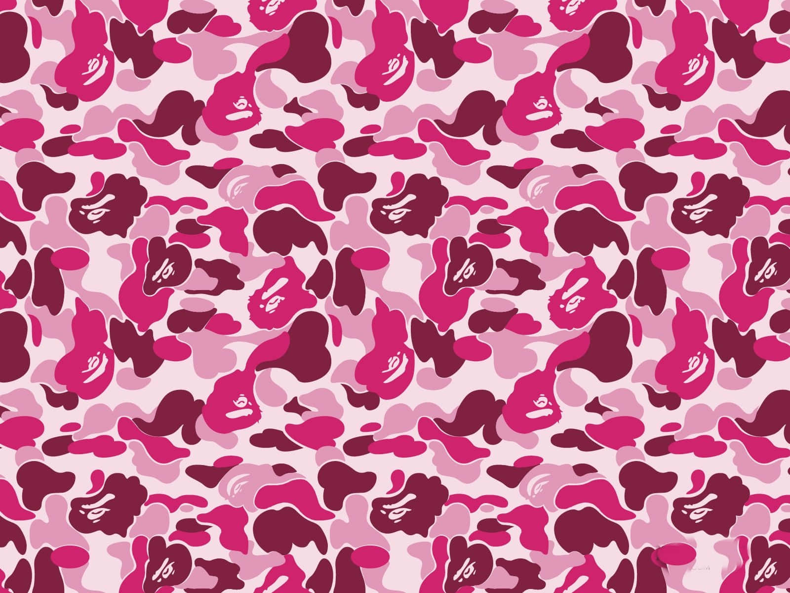 Bape Pink Shades Camo Pattern Wallpaper