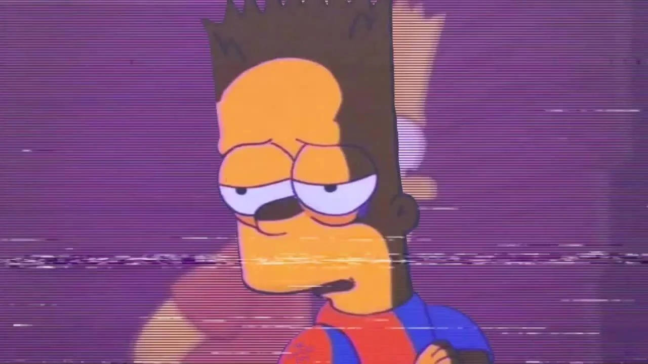 Bart Sad Tv Screen Wallpaper