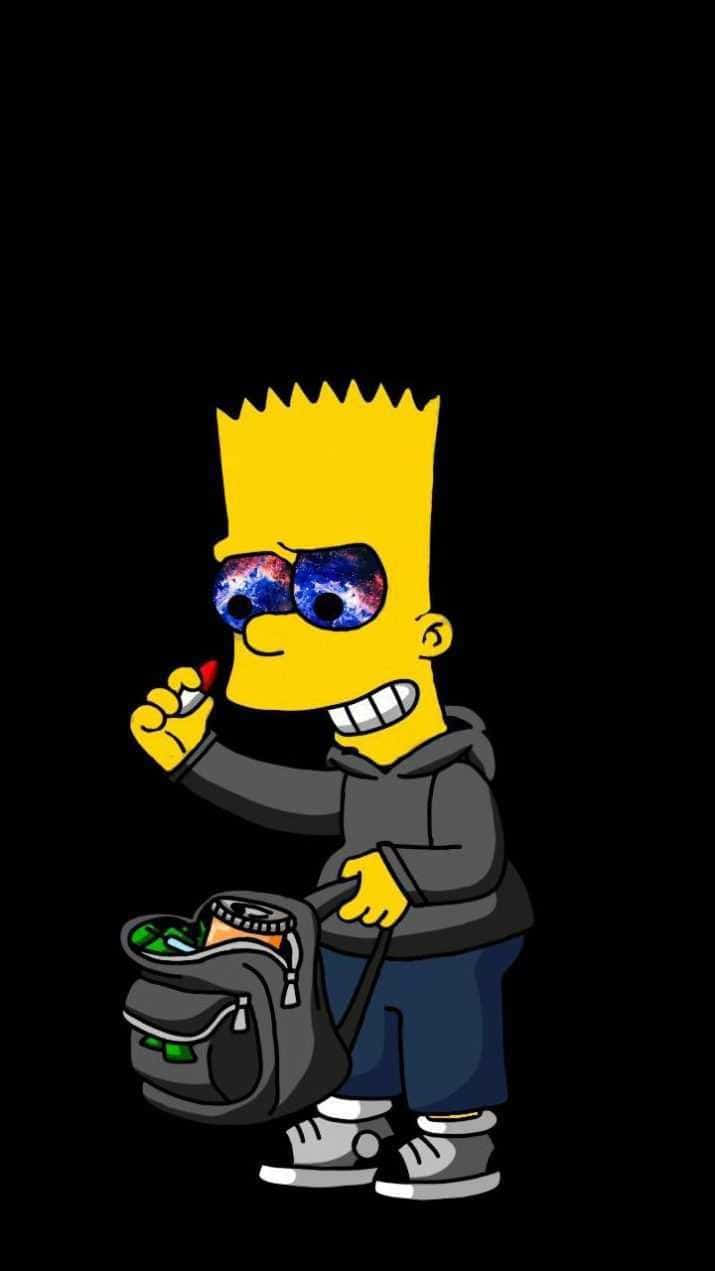 Bart Simpson Expressing His Dope Moves Wallpaper