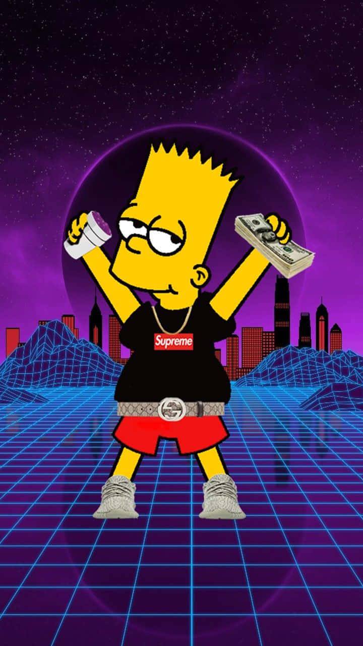 Bart Simpson | Ready To Get High Wallpaper