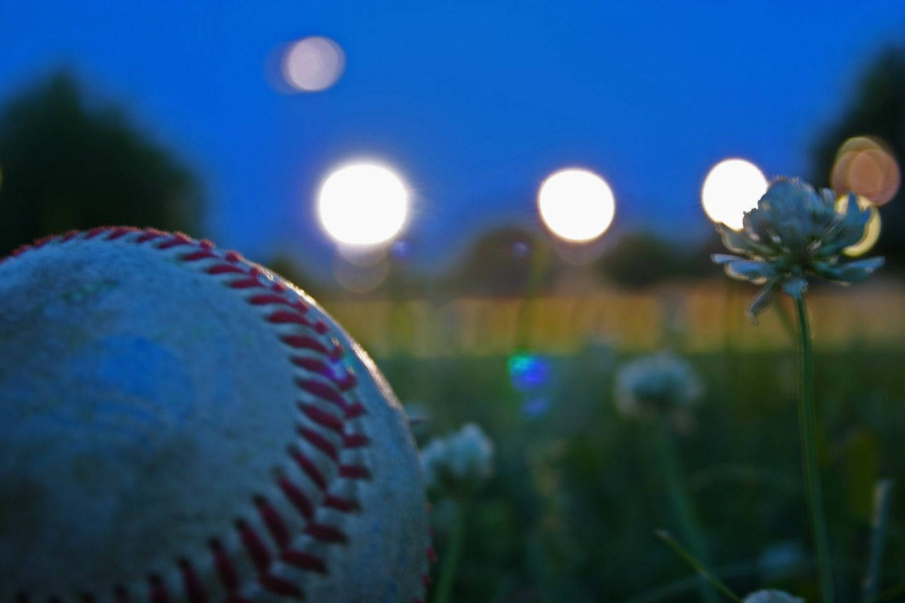 Baseball In The Field Wallpaper