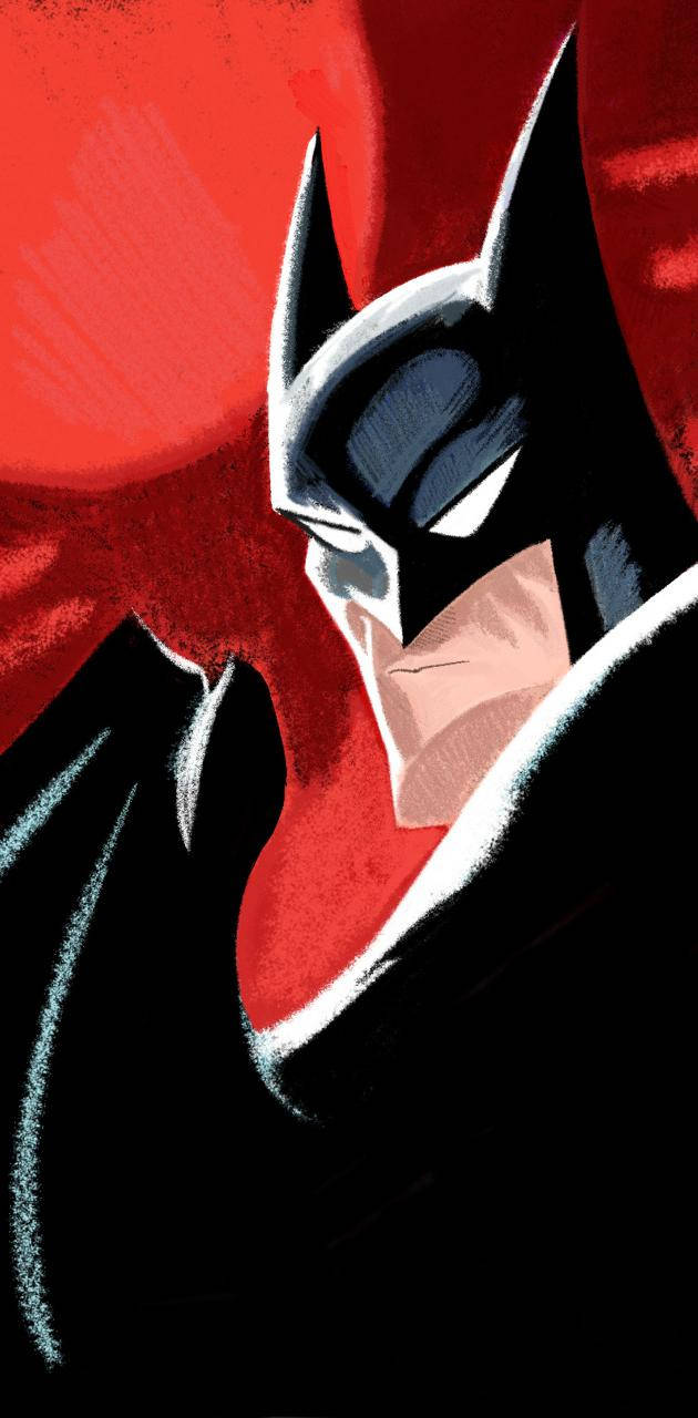 Batman Animated Cartoon Art Portrait Mobile Wallpaper