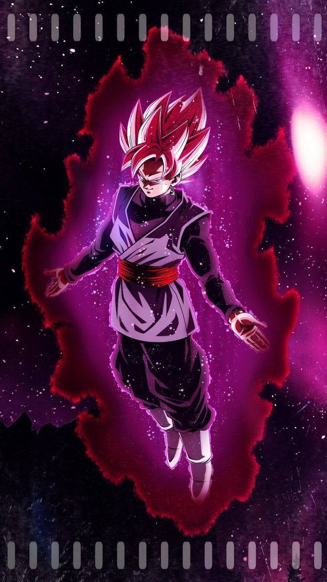 Battle Aura Of Black Goku Phone Wallpaper