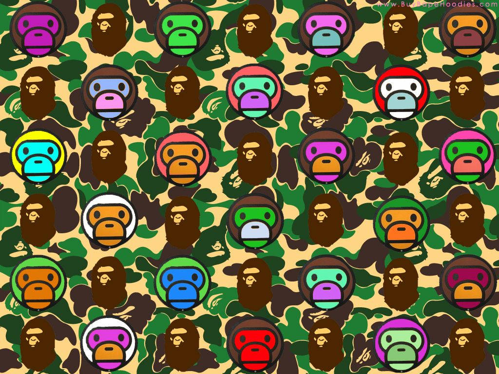 'be Unique With Cute Bape Patterns' Wallpaper