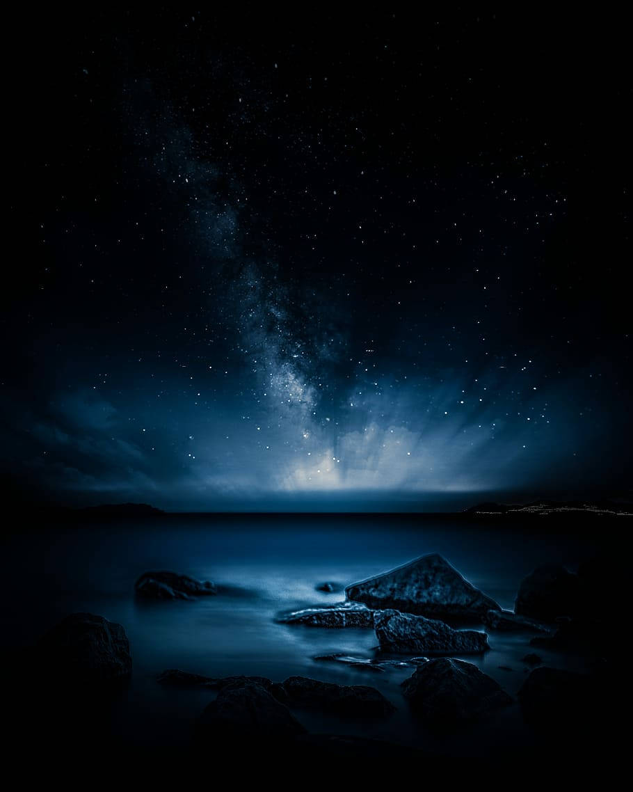 Beach Night Finland Skies Wallpaper