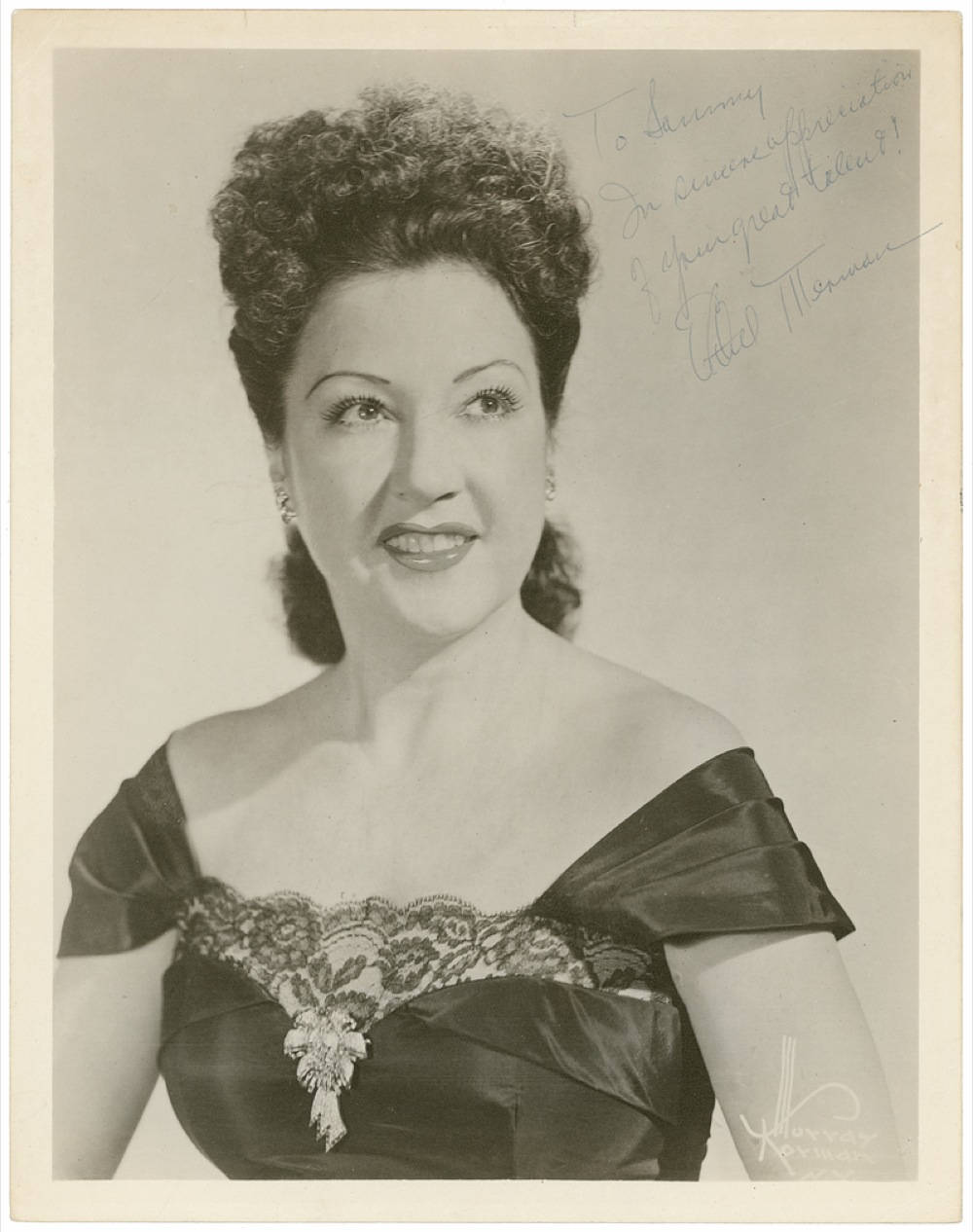 Beautiful Actress Ethel Merman Vintage Portrait Wallpaper