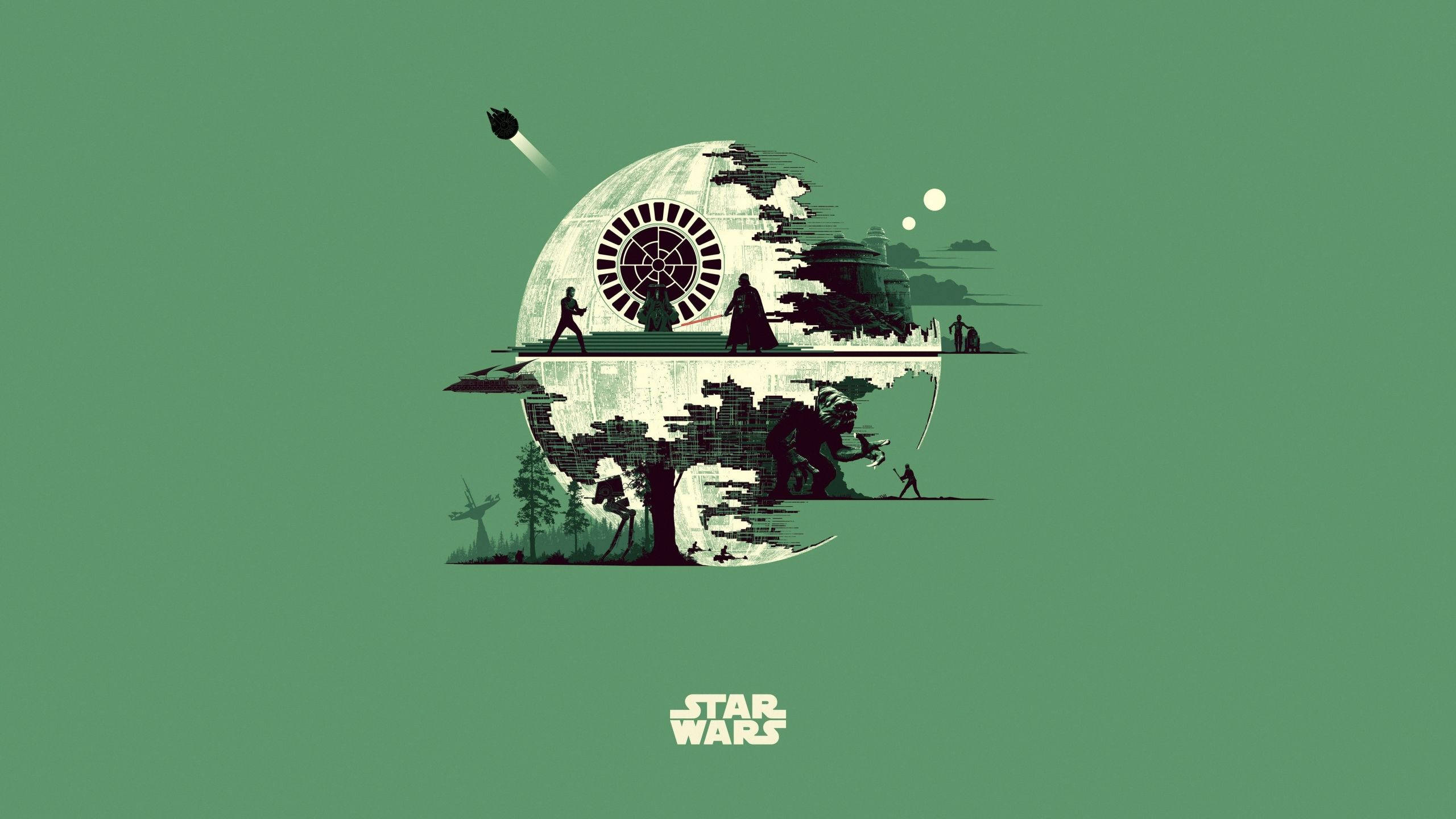 Beautiful Minimalist Star Wars Artwork Wallpaper