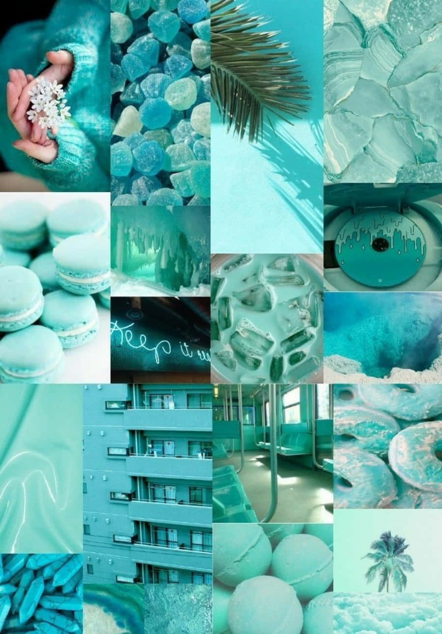 Beautiful Pastel Blue And Green Abstract Gradient Wallpaper